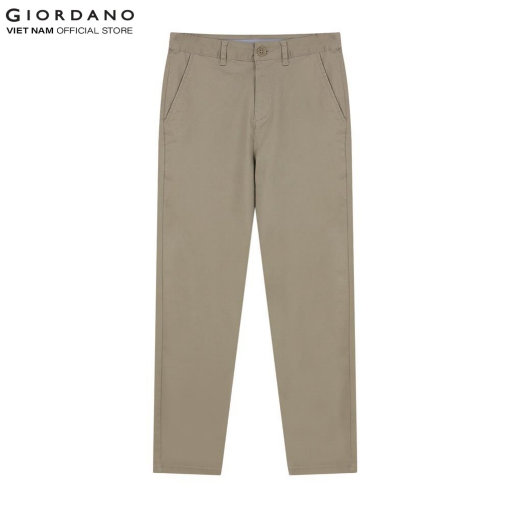 GIORDANO Quần Dài Nữ Women's Regular Khaki Pants 180° Elastic Waist 5415018