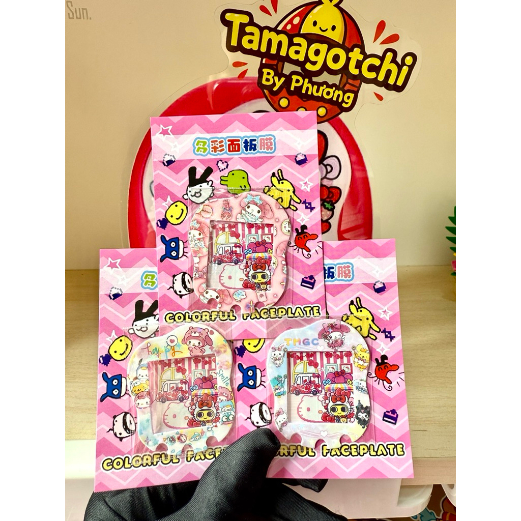 [FACEPLATE UNI] Combo 3 Miếng trang trí Faceplate Máy nuôi thú ảo Tamagotchi UNI Sanrio, Kitty, Melo