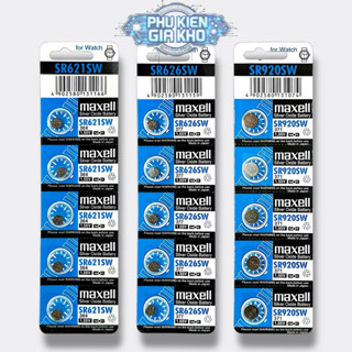 [Vỉ 5 Viên] Pin Cúc Áo MAXELL SR621SW / 626 / 920 / 927 Silver Oxide 1.55V - Bền, Đẹp, An Toàn