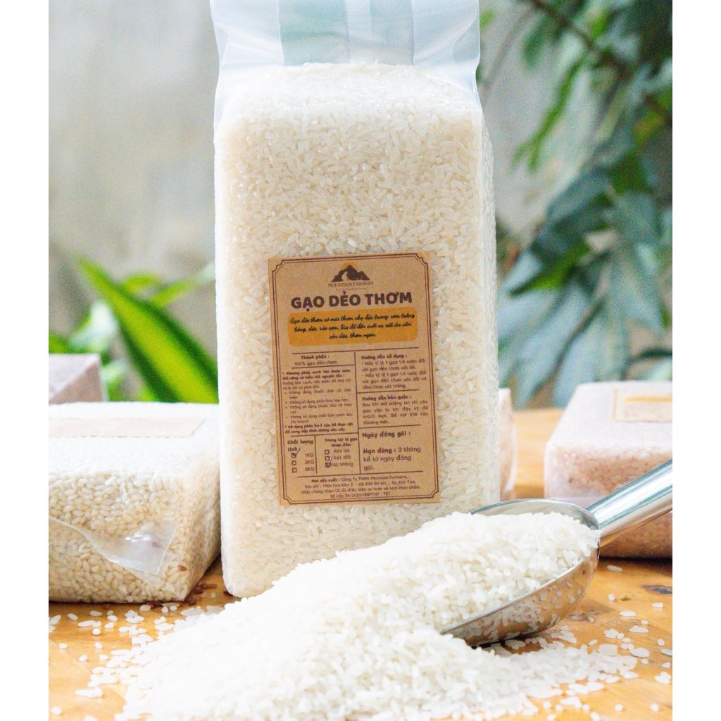 Gạo trắng dẻo thơm Mountain Farmers truyền thống lành sạch tự nhiên ngọt dẻo thơm ngon