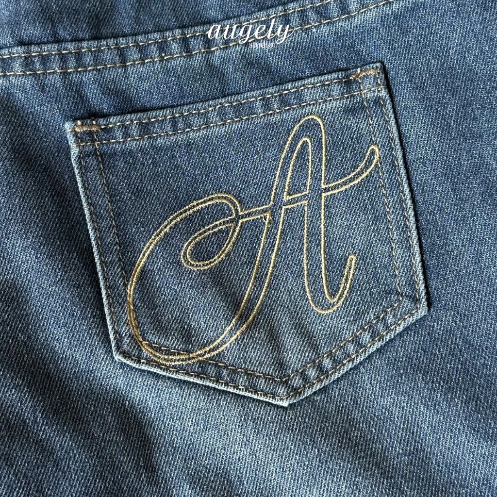 Quần Short Jean Nữ Cạp Thấp Thêu Chữ A Ôm Mông Tôn Dáng Co Giãn Nhẹ Basic Cá Tính Augety Studio, CECE SHORTS | BigBuy360 - bigbuy360.vn