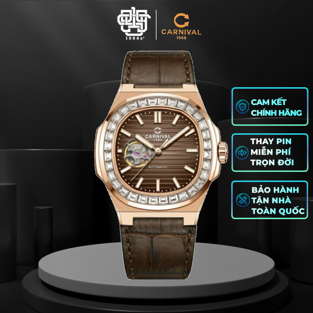 Đồng Hồ Nam Carnival 8128G-VH-DD-N Hàng Chính Hãng