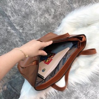 Túi xách nữ kẹp nách đeo chéo công sở da dầy size 40 đựng vừa laptop có ngăn đựng ví