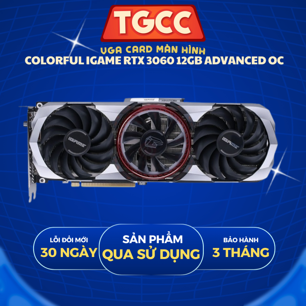 VGA Card màn hình Colorful iGame RTX 3060 12GB Advanced OC 3 Fan - ĐÃ QUA SỬ DỤNG BẢO HÀNH 3 THÁNG