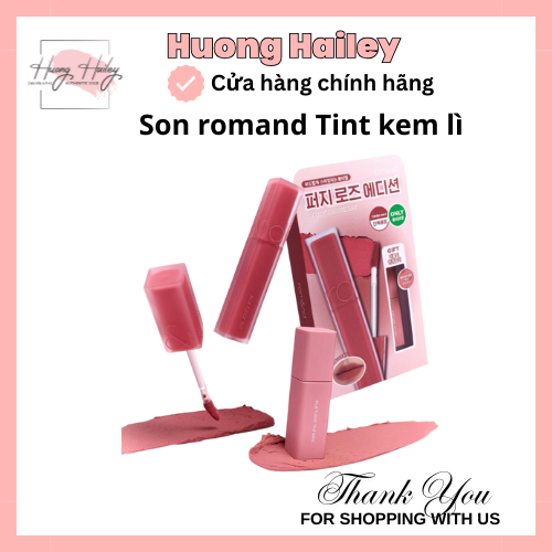 Set Son Kem Lì Romand Blur Fudge Tint + 1 son Mini màu 20