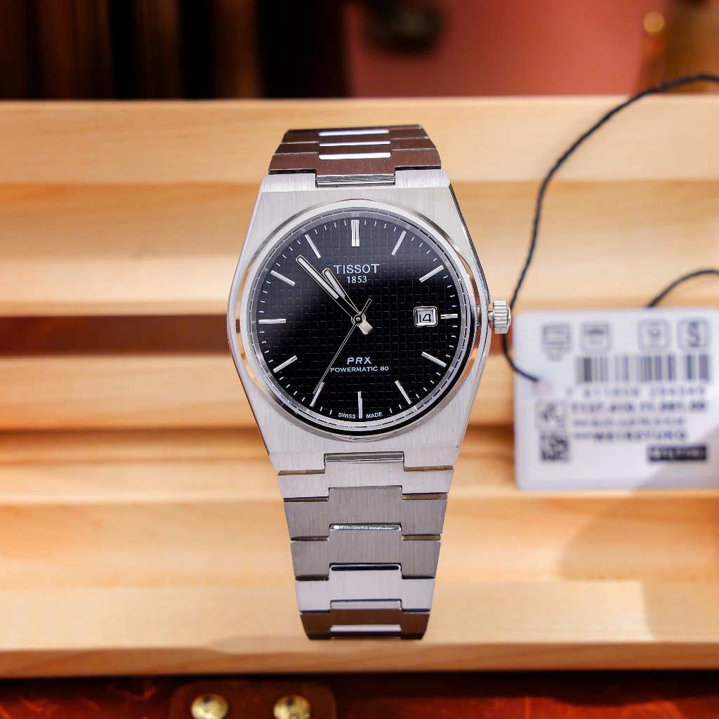 Đồng hồ nam Ti$$0t PRX Powermatic 80 TT137.407.11.051.00, Full box, Luxury diamond watch