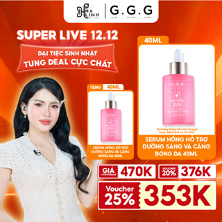   Võ Hà Linh x G.G.G   MUA 1 TẶNG 1 FULLSIZE Serum Hồng Hỗ Trợ Dưỡng Sáng Căng Bóng 40ml TẶNG Serum Hồng 40ml 