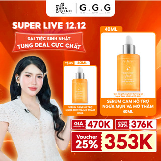   Võ Hà Linh x G.G.G  MUA 1 TẶNG 1 FULLSIZE  Serum Cam Hỗ Trợ Ngừa Mụn Mờ Thâm 40ml TẶNG Serum Cam 40ml 