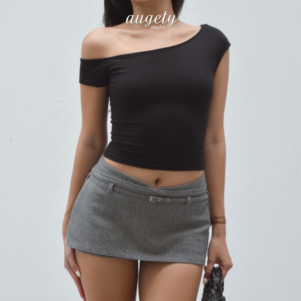 Váy Quần Ngắn Cạp Trễ Có Thắt Lưng Augety Studio, KENDIE Skirt