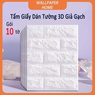 Combo 40 Tấm Giấy Dán Tường 3D Giả Gạch 35x38cm - Chống Nước, Ẩm Mốc, Cách Âm