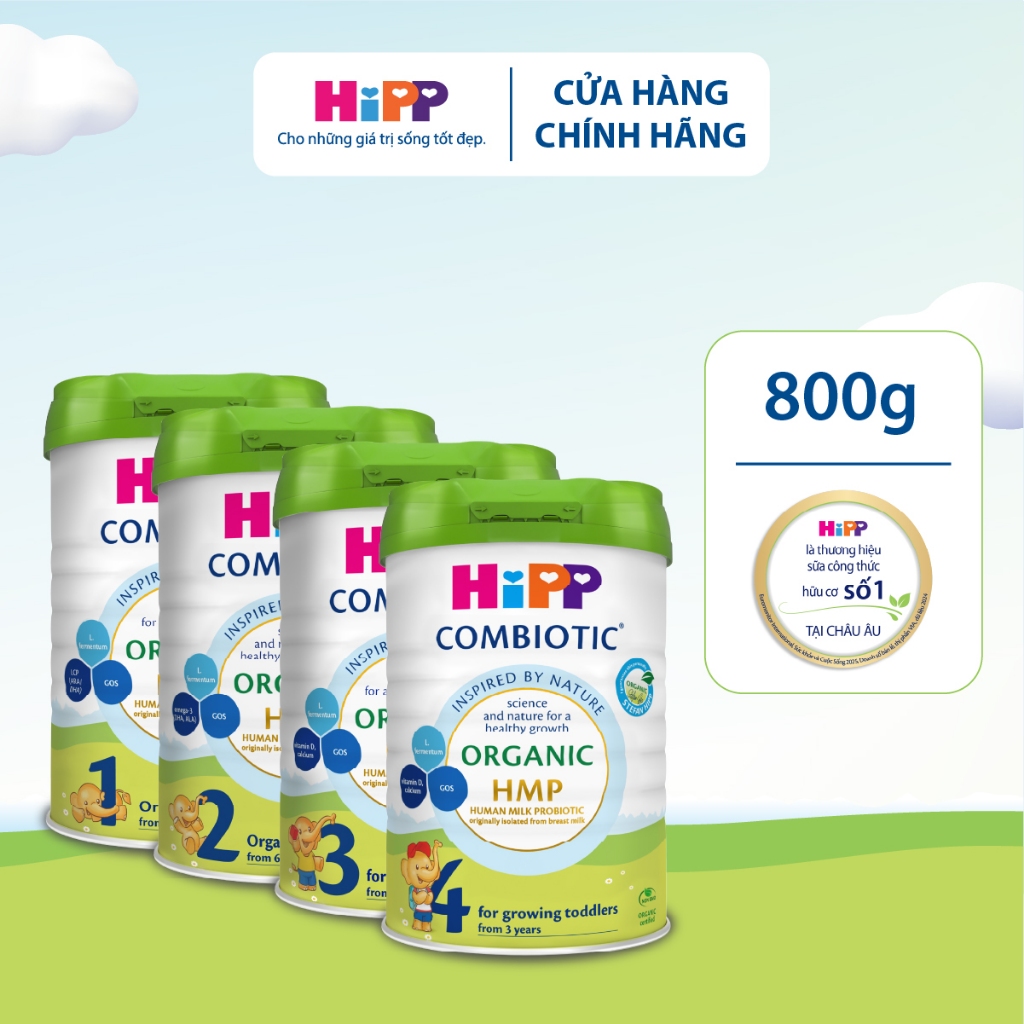 [KOL] Sữa bột công thức HiPP Organic Combiotic (đủ số)