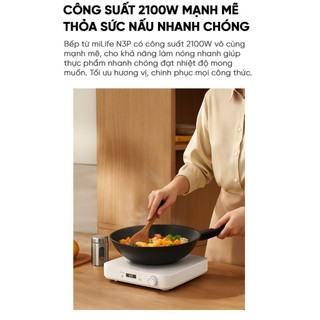 Bếp từ miLife N3P với 99 mức nhiệt vuông, hẹn giờ, tạm dừng,công suất 2100w, màn hình led