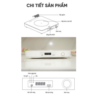 Bếp từ miLife N3P với 99 mức nhiệt vuông, hẹn giờ, tạm dừng,công suất 2100w, màn hình led