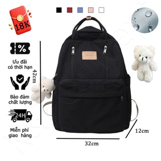  Balo đi học nam nữ học sinh cấp 2 cấp 3 cặp đi học nữ basic đựng laptop 15.6 inch chống nước.1199 