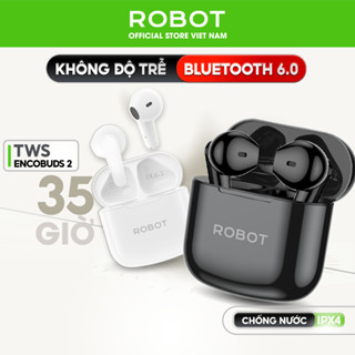  Tai Nghe Bluetooth 6.0 ROBOT  Encobuds 2 In Ear Playtime 35H Có Khả Năng Chống Nước IPX4 Màng Loa Lớn - Bảo Hành 1 Năm 