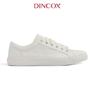  Giày Sneaker Vải Canvas Nam Nữ E18 White Dincox Shoes - Giày Trắng Đi Học 