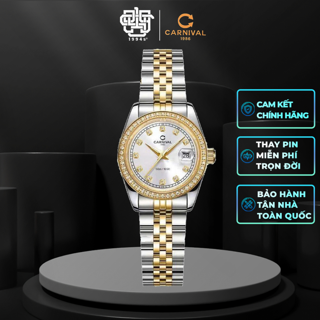 Đồng Hồ Nữ CARNIVAL 8131L2-CV-T Hàng Chính Hãng
