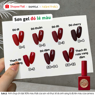  Sơn gel đỏ lẻ RAMYLA Nghi Thảo Official 