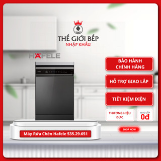 Máy rửa bát Hafele HDW-F6031G 535.29.651 – 15 bộ, Inverter tiết kiệm điện, UV diệt khuẩn