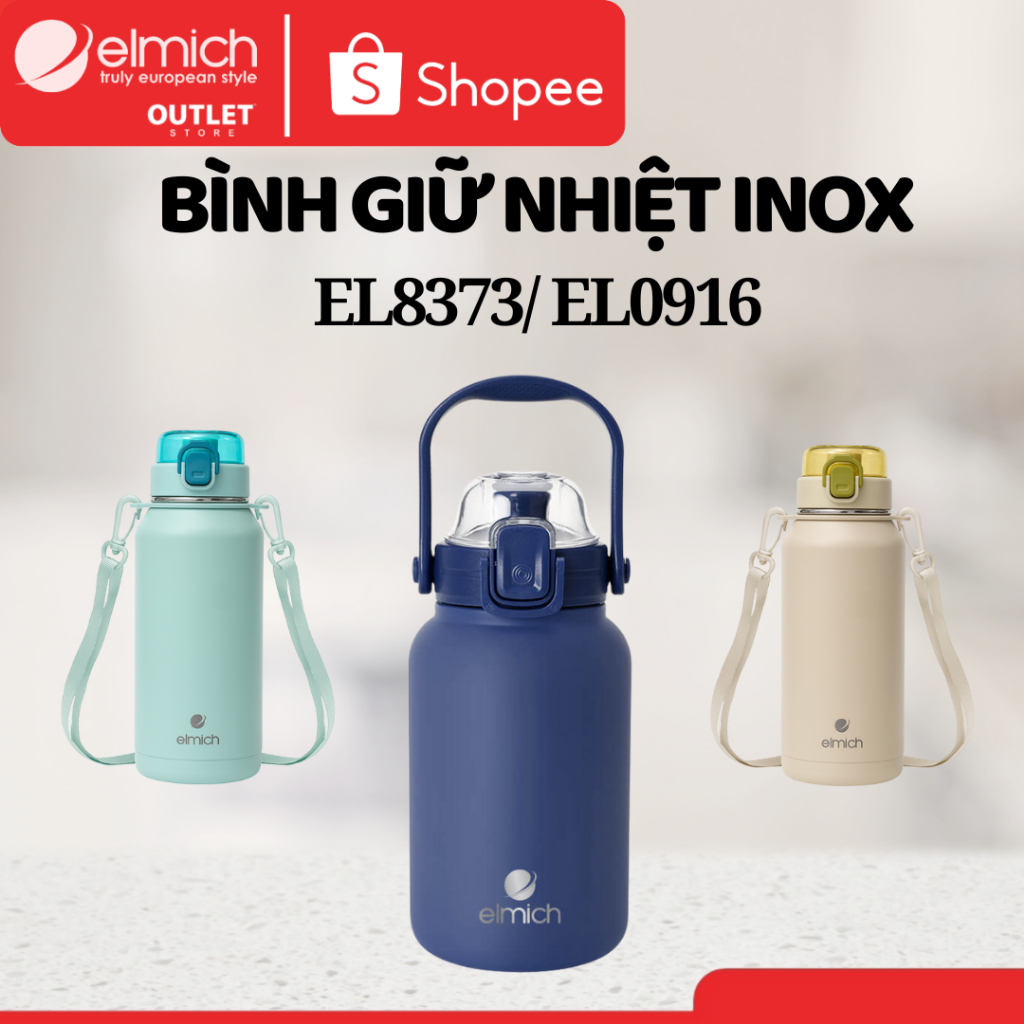 Bình Giữ Nhiệt Elmich EL8373 (Inox 304) & EL0916 (Inox 316) – Giữ Nhiệt Lâu, Chống Rò, Cao Cấp