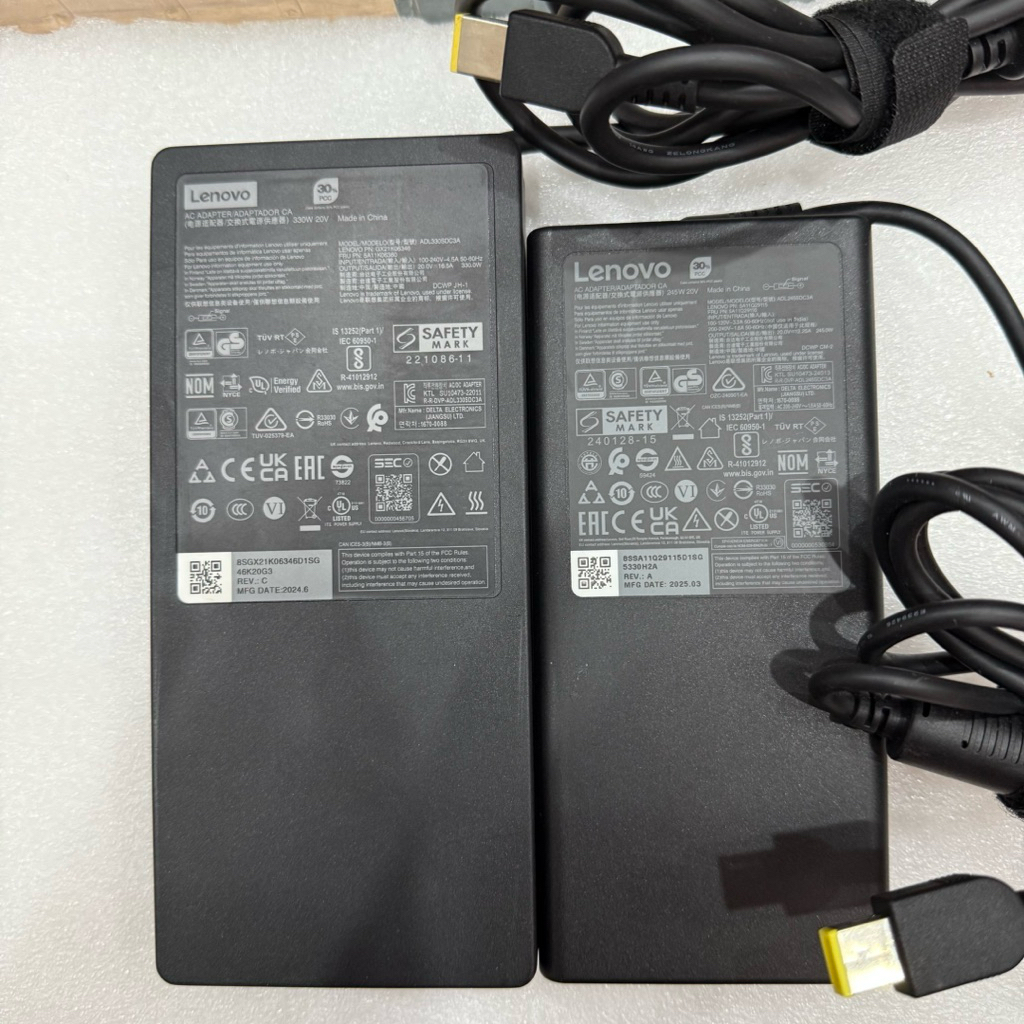 Sạc Lenovo Legion 330W 20V-16.5A/ 245W 20V-12.25A Chân Slim USB Vàng-  Sạc Zin Bóc Máy, Tặng Kèm Dây