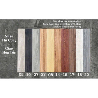 1 mét vuông(7 tấm) Sàn nhựa giả gỗ - Có Sẵn keo, bóc dán, chống trơn trượt, keo bám dính chắc