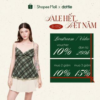 DOTTIE - Áo hai dây cột nơ lưng - Xanh lá - T1147 