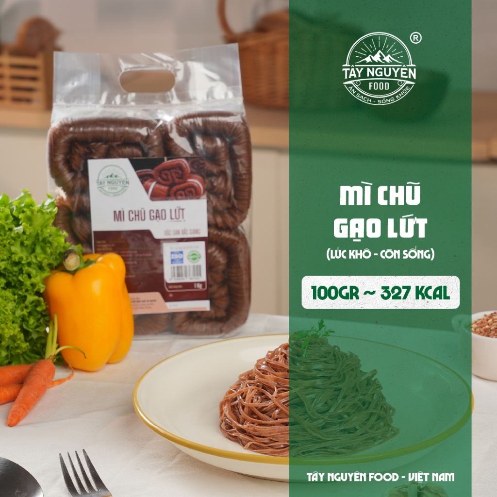 Mỳ chũ gạo lứt eatclean Tây Nguyên Food - Việt Nam 1kg