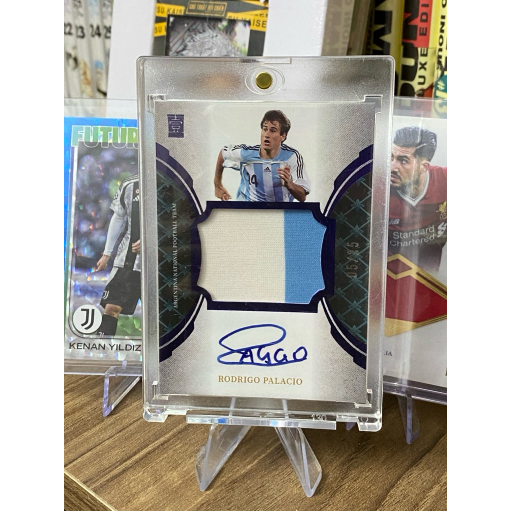 [HÀNG ĐỘC, HIẾM] Thẻ Chữ Ký Mảnh Áo Cầu Thủ Rodrigo Palacio FansMall 2022 Argentina On Card /25 (Thẻ