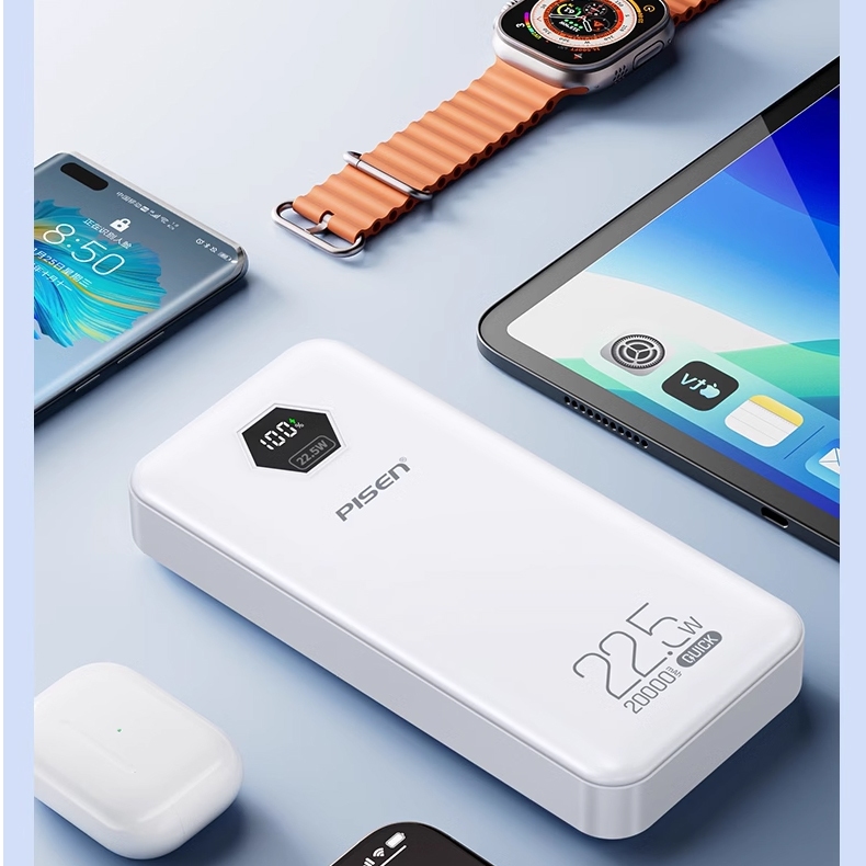 PISEN Sạc Dự Phòng 10000mAh/20000mAh 22.5W Sạc Nhanh PD, 3 Cổng, Nhỏ Gọn, Mang Lên Máy Bay TP-D183 | BigBuy360 - bigbuy360.vn