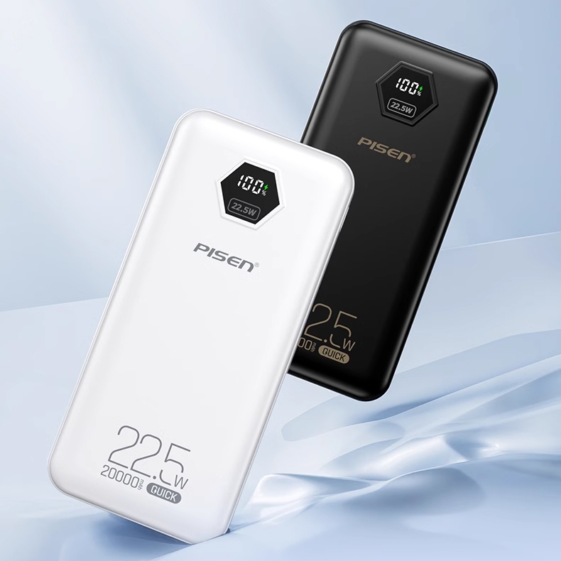 PISEN Sạc Dự Phòng 10000mAh/20000mAh 22.5W Sạc Nhanh PD/QC, 3 Cổng, Nhỏ Gọn, An Toàn TP-D183