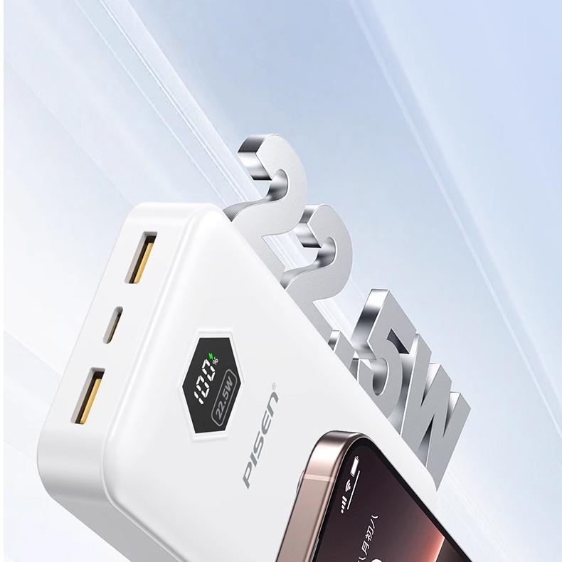 PISEN Sạc Dự Phòng 10000mAh/20000mAh 22.5W Sạc Nhanh PD, 3 Cổng, Nhỏ Gọn, Mang Lên Máy Bay TP-D183 | BigBuy360 - bigbuy360.vn