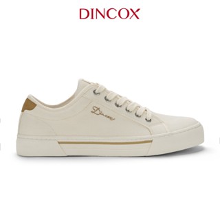 Giày Thể Thao Nam Nữ, Giày Sneaker Vải Canvas, Giày Thời Trang Dincox E12 Cream