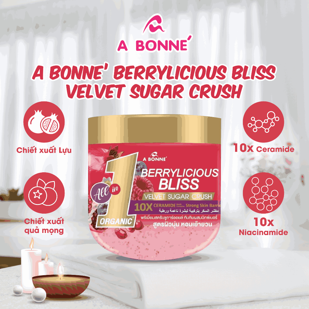 [QUÀ TẶNG] Tẩy Tẩy Tế Bào Chết Dạng Đường Cao Cấp A Bonne' - A Bonne' Premium Sugar Oil Crush 600g