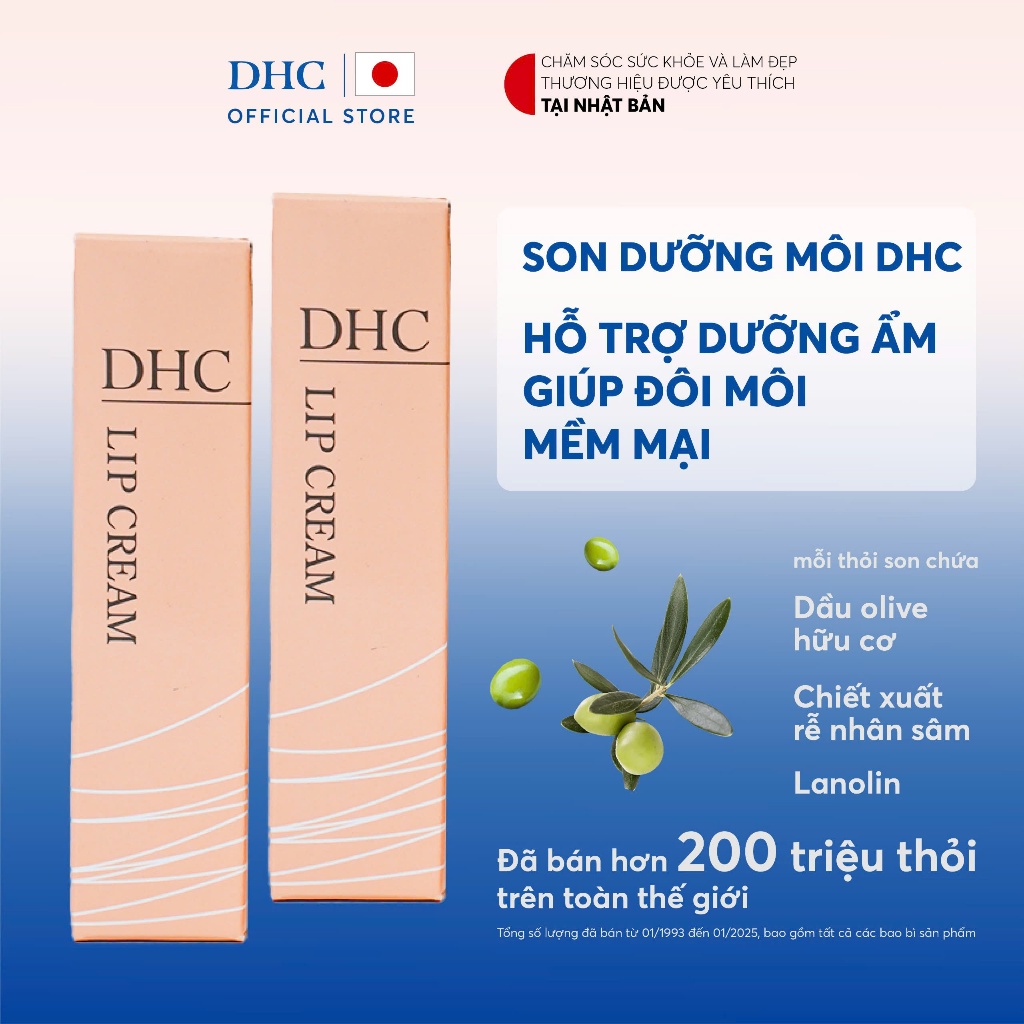 Combo 2 Thỏi Son dưỡng môi DHC Lip Cream dưỡng ẩm, làm mềm môi | BigBuy360 - bigbuy360.vn