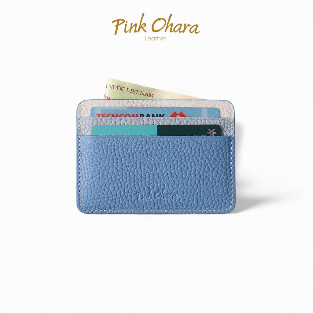 Ví Đựng Thẻ Card Holder Da Bò Thật PINK OHARA