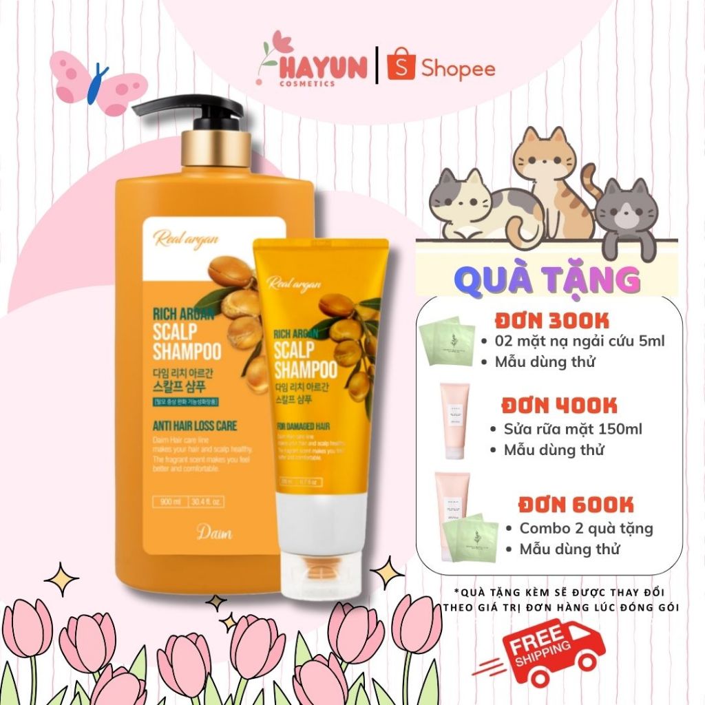 Dầu Gội Đầu Chứa Dầu Argan DAIM RICH ARGAN SCALP SHAMPOO