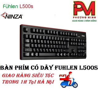 Bàn Phím dây Fuhlen L500S -Bộ phím chuột có dây dùng cho văn phòng L411 L500S L102 - Hàng Chính Hãng