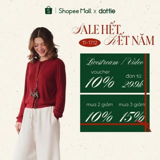  DOTTIE - Áo cardigan dáng ôm - Đỏ - T1154 