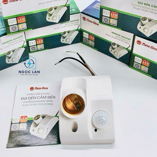 Đui đèn cảm biến Rạng Đông ĐCB01.PIR E27/300W - HÀNG CHÍNH HÃNG - BẢO HÀNH 24 THÁNG