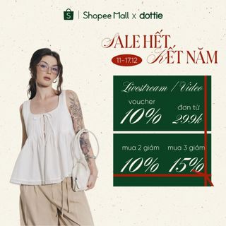  DOTTIE - Áo kiểu chiết ly - Trắng - T1130 