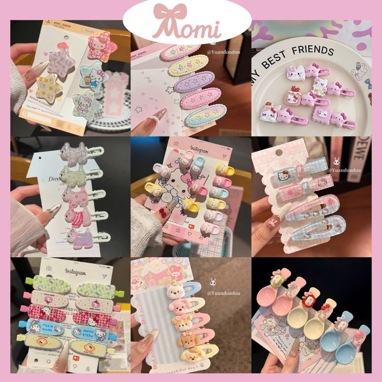 (MUA 2 GIẢM 2K) Set 2 Kẹp Tóc Cho Nữ – Kẹp Mỏ Vịt Xinh Xắn, Phụ Kiện Tóc Nữ Hàn Quốc MIX2