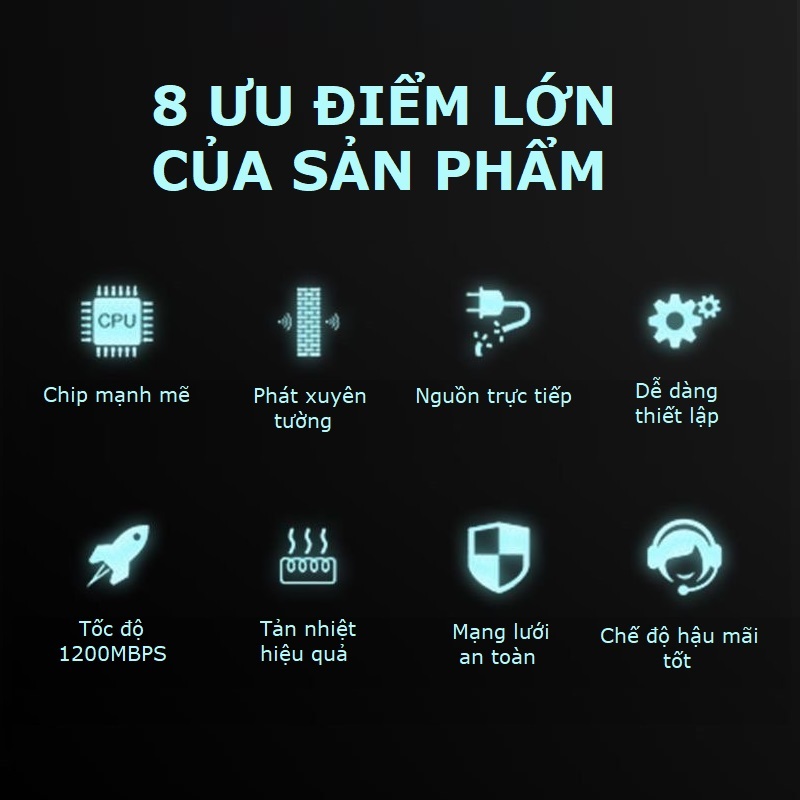 Kích sóng wifi 6 râu 5G 1200Mbps 2.4G 300Mbps mở rộng sóng phát wifi xuyên tường mạnh - Gutek KS5 | BigBuy360 - bigbuy360.vn