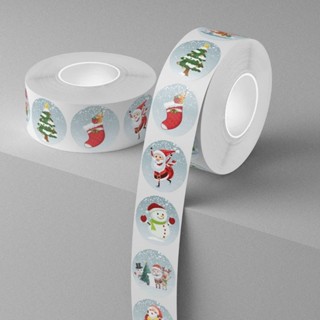  Cuộn 500 Sticker Dán Hình Giáng Sinh Noel 