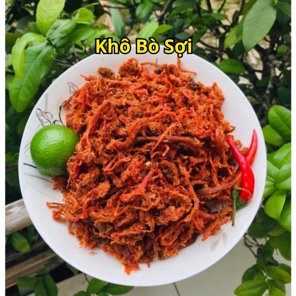 500g Bò Khô Xé Sợi, Bò Khô Xé Cay, Khô Bò Que, Bò Khô Trung Nam Thơm Ngon Đậm Vị