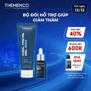  Combo Hỗ Trợ Giúp Giảm Thâm Dành Cho Nam Giới TheMenco Lightening Serum 30ml và Cool Facial Gel 120ml 