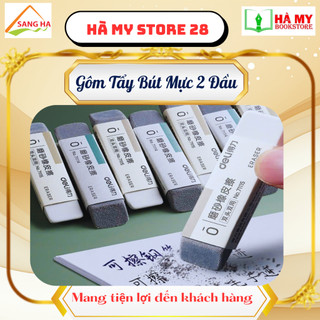   1 Cục  Gôm Tẩy Bút Mực 2 Đầu Deli 71115 – Tẩy Mực & Tẩy Chì Ít Vụn An Toàn – Văn Phòng Phẩm 