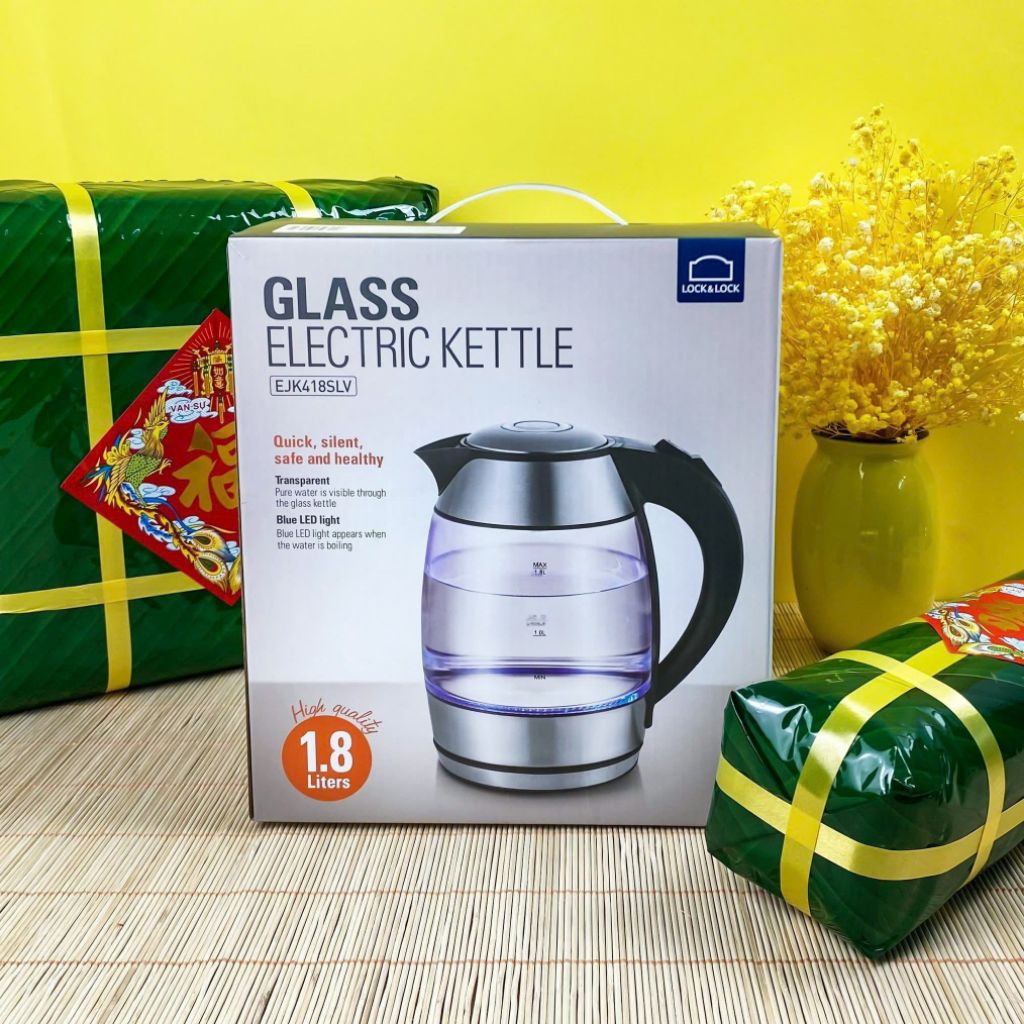 ẤM SIÊU TỐC THUỶ TINH 1.8L LOCK&LOCK EJK418