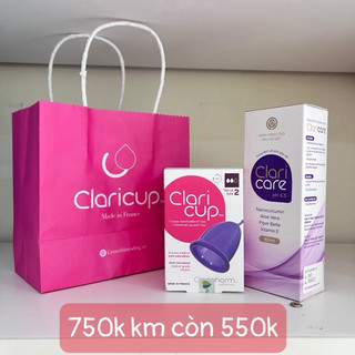 Cốc nguyệt san Claricup tặng bộ tiệt trùng