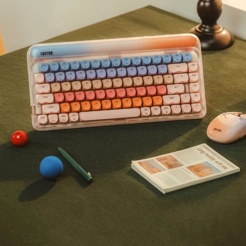 [Chính hãng] Bàn phím cơ Lofree Dot Sugar Color 70s - Bàn phím không dây retro, 3 mode kết nối, Led trắng dịu nhẹ | BigBuy360 - bigbuy360.vn